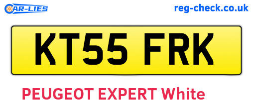 KT55FRK are the vehicle registration plates.