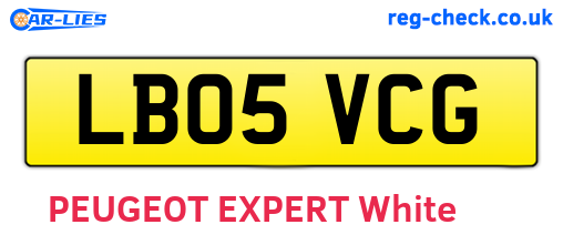 LB05VCG are the vehicle registration plates.
