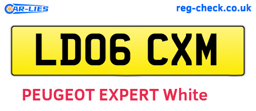 LD06CXM are the vehicle registration plates.