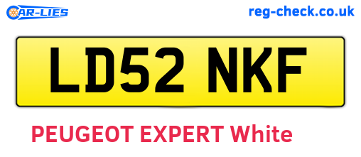 LD52NKF are the vehicle registration plates.