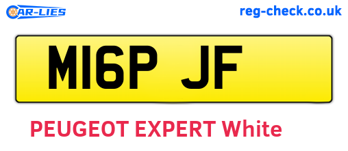 M16PJF are the vehicle registration plates.