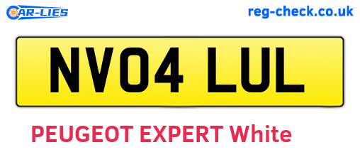 NV04LUL are the vehicle registration plates.