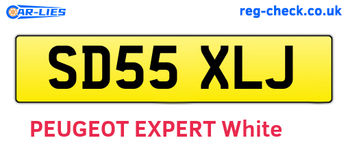 SD55XLJ are the vehicle registration plates.
