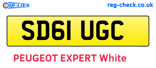 SD61UGC are the vehicle registration plates.