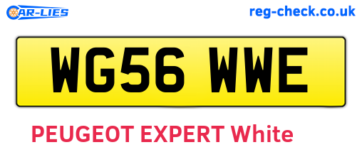 WG56WWE are the vehicle registration plates.
