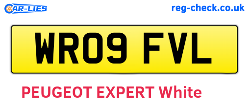 WR09FVL are the vehicle registration plates.