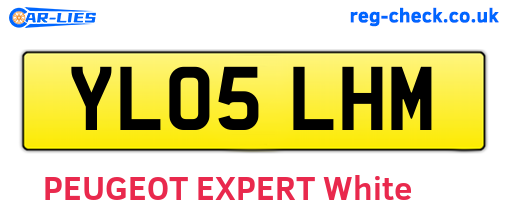 YL05LHM are the vehicle registration plates.