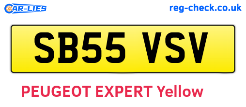 SB55VSV are the vehicle registration plates.