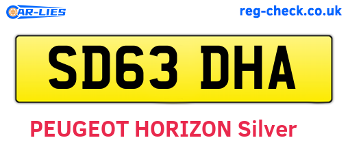 SD63DHA are the vehicle registration plates.