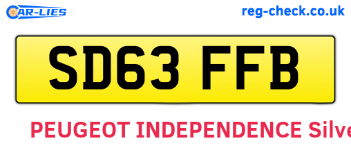 SD63FFB are the vehicle registration plates.