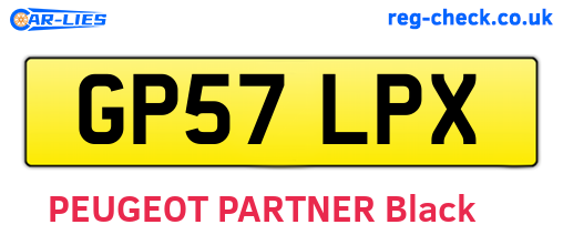 GP57LPX are the vehicle registration plates.