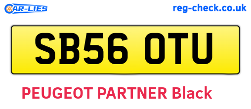 SB56OTU are the vehicle registration plates.