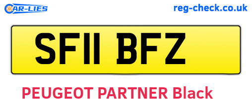 SF11BFZ are the vehicle registration plates.