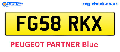 FG58RKX are the vehicle registration plates.