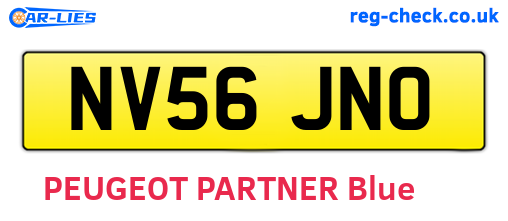 NV56JNO are the vehicle registration plates.