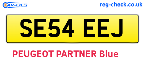 SE54EEJ are the vehicle registration plates.