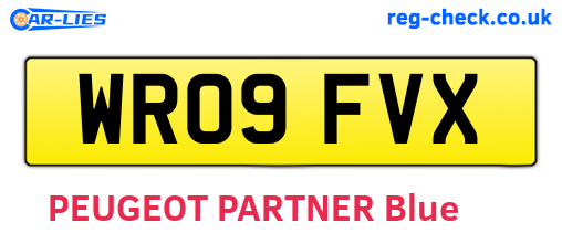 WR09FVX are the vehicle registration plates.