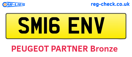 SM16ENV are the vehicle registration plates.