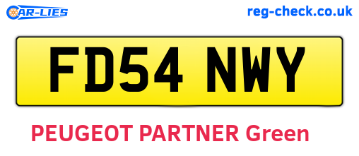FD54NWY are the vehicle registration plates.