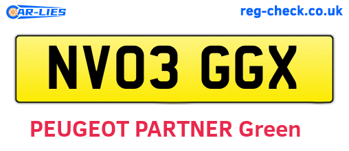 NV03GGX are the vehicle registration plates.