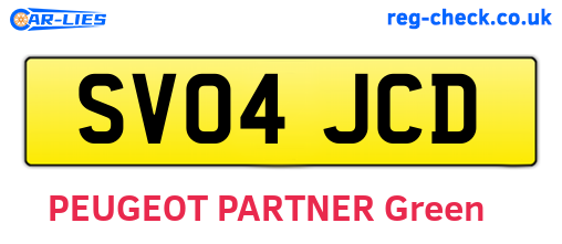 SV04JCD are the vehicle registration plates.