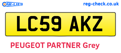 LC59AKZ are the vehicle registration plates.