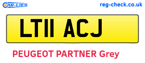 LT11ACJ are the vehicle registration plates.