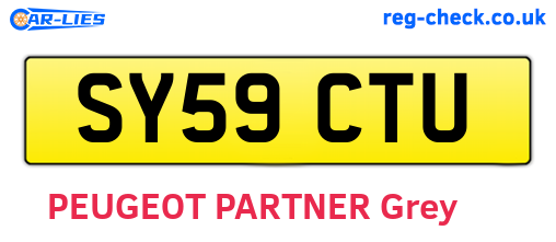 SY59CTU are the vehicle registration plates.