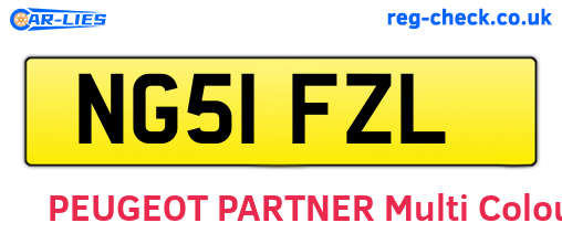 NG51FZL are the vehicle registration plates.