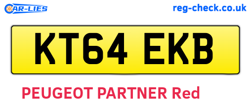 KT64EKB are the vehicle registration plates.