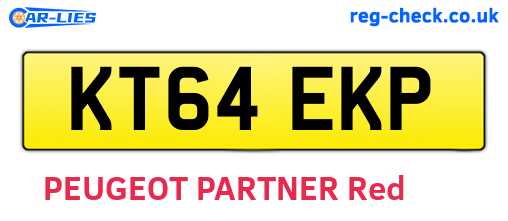 KT64EKP are the vehicle registration plates.