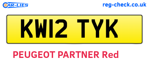 KW12TYK are the vehicle registration plates.