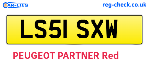 LS51SXW are the vehicle registration plates.