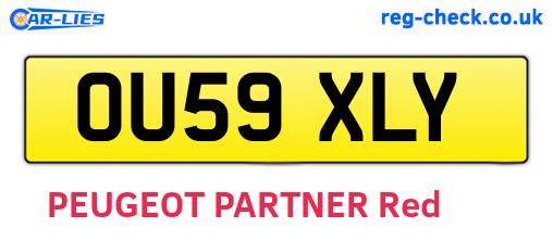 OU59XLY are the vehicle registration plates.