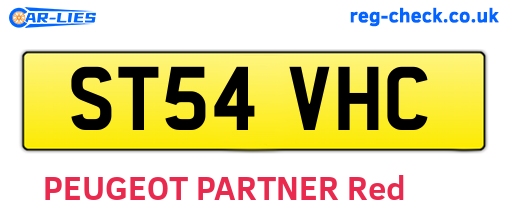 ST54VHC are the vehicle registration plates.