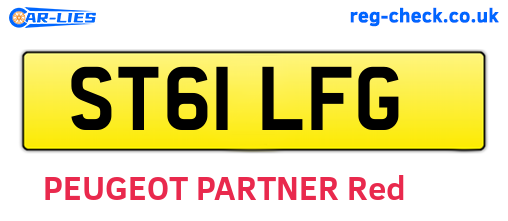ST61LFG are the vehicle registration plates.