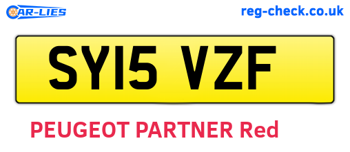 SY15VZF are the vehicle registration plates.