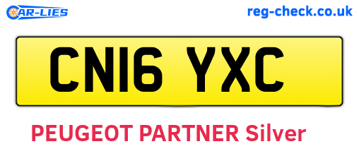 CN16YXC are the vehicle registration plates.
