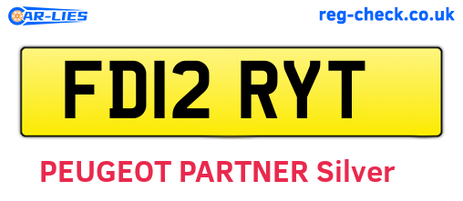 FD12RYT are the vehicle registration plates.