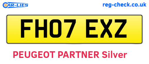 FH07EXZ are the vehicle registration plates.