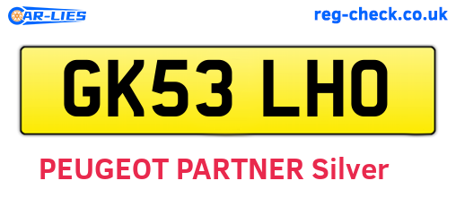 GK53LHO are the vehicle registration plates.