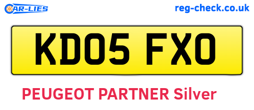 KD05FXO are the vehicle registration plates.