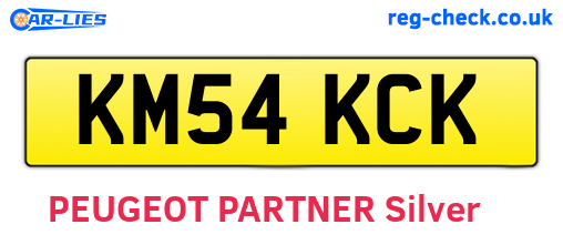 KM54KCK are the vehicle registration plates.