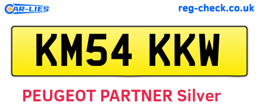 KM54KKW are the vehicle registration plates.