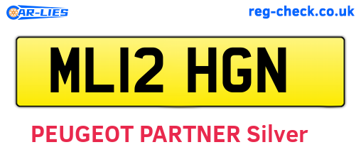 ML12HGN are the vehicle registration plates.