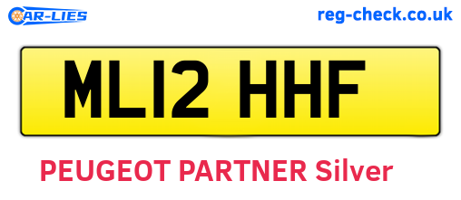 ML12HHF are the vehicle registration plates.