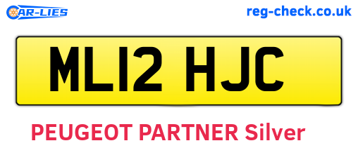 ML12HJC are the vehicle registration plates.