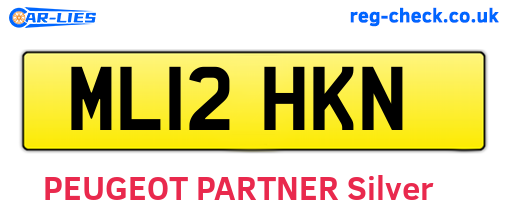 ML12HKN are the vehicle registration plates.