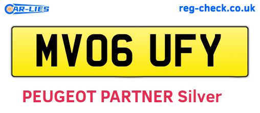 MV06UFY are the vehicle registration plates.