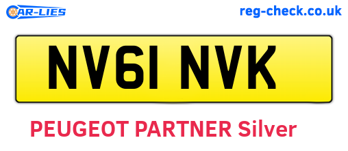 NV61NVK are the vehicle registration plates.